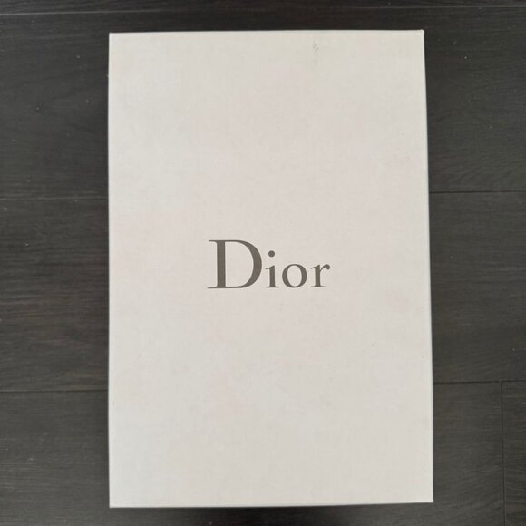 MISS DIOR Escarpin11 Patent Leather Navy Bleu fonce Veau Peep Toe Platform EU 40 - Picture 12 of 13